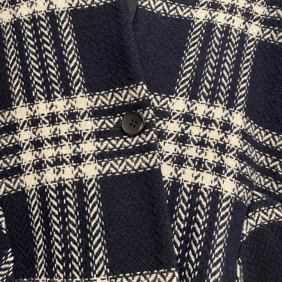 Pendleton | Women’s Virgin Wool Plaid Collarless Blazer Size Medium - Picture 7 of 7